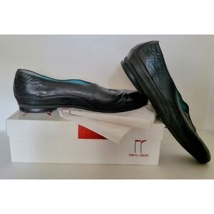 Thierry Rabotin Grace Black Leather Flats